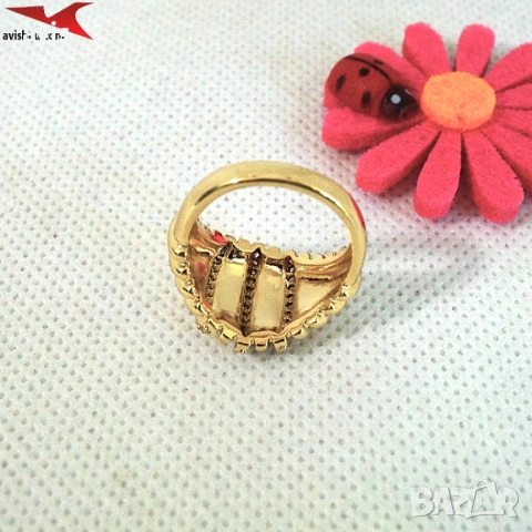 Пръстен с 14К златно покритие 224867, снимка 3 - Пръстени - 54098838
