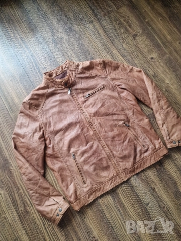 Страхотно мъжко кожено яке MARIO CONTI размер 2XL, снимка 2 - Якета - 52398997