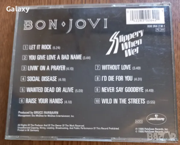 Bon Jovi - Slippery When Wet 1986, снимка 3 - CD дискове - 47224733