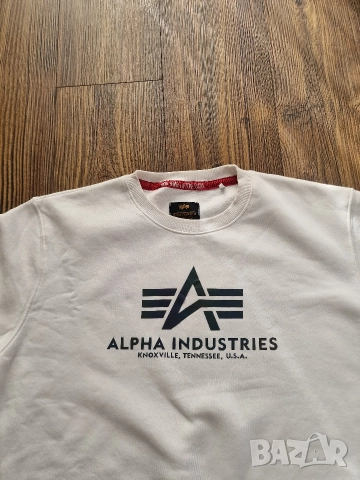 Страхотна мъжка блуза суитчър ALPHA INDUSTRIES размер L , снимка 3 - Суичъри - 52752277