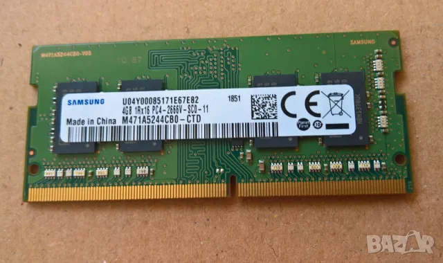 ram 4gb ddr4 2666Mhz памет за лаптоп, снимка 1 - RAM памет - 47028639