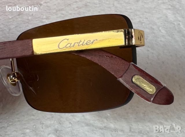 Cartier висок клас мъжки слънчеви очила с дървени дръжки, снимка 12 - Слънчеви и диоптрични очила - 45870838