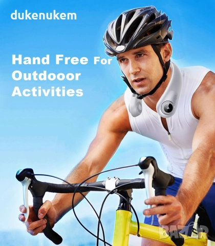 Преносим USB вентилатор за врат, 5 скорости, сив цвят, снимка 7 - Вентилатори - 52398848