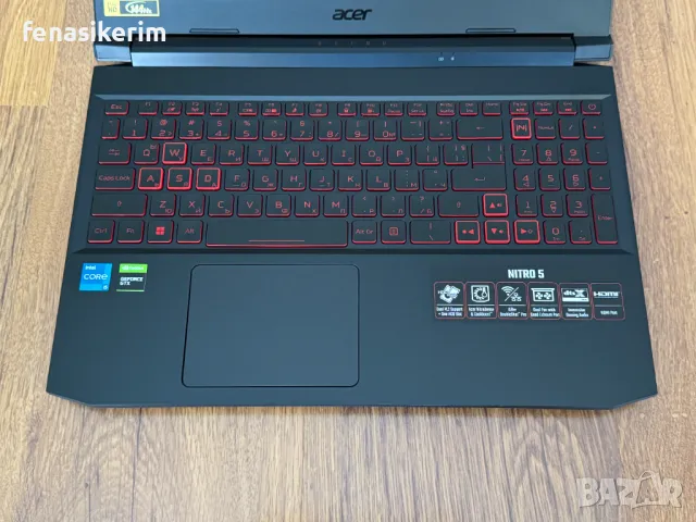 15.6' 144Hz IPS Core i5-11300H Acer Nitro 5 16GB DDR4/512GB NVMe/Подсветка/Nvidia GTX 1650 4GB DDR6, снимка 9 - Лаптопи за игри - 46909133
