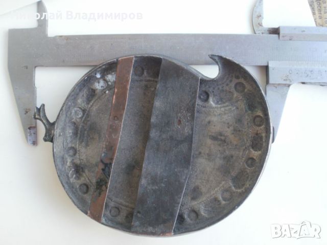 Пафта сребърна бронзова 11 см. на 9 см. седеф седефена българска пафти, снимка 2 - Антикварни и старинни предмети - 45797658