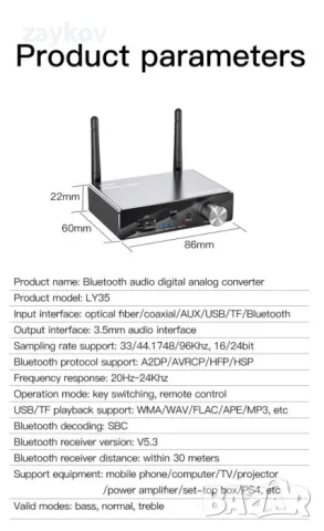 HiGi® LY35 - Bluetooth V5.3 приемник и приемно устройство, снимка 3 - Други - 48435480