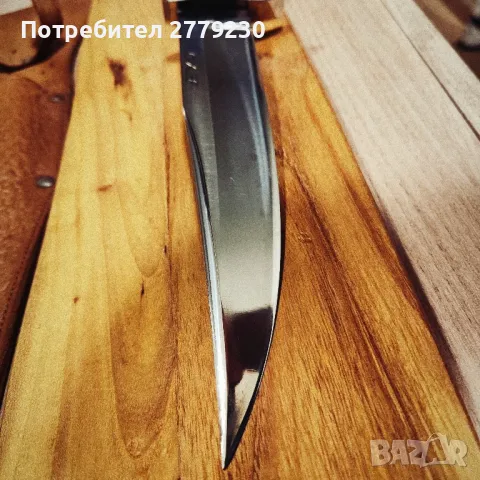 Ловен масивен нож с изобразен Бухал и Еделвайс  , снимка 14 - Ножове - 49863104