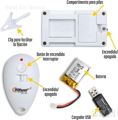 Top Race RC Drone Clip, устройство за дистанционно управление, снимка 5 - Друга електроника - 52234089