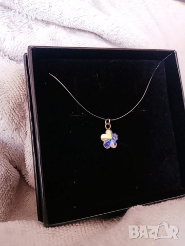 Колие на корда с кристал, снимка 4 - Колиета, медальони, синджири - 53943310