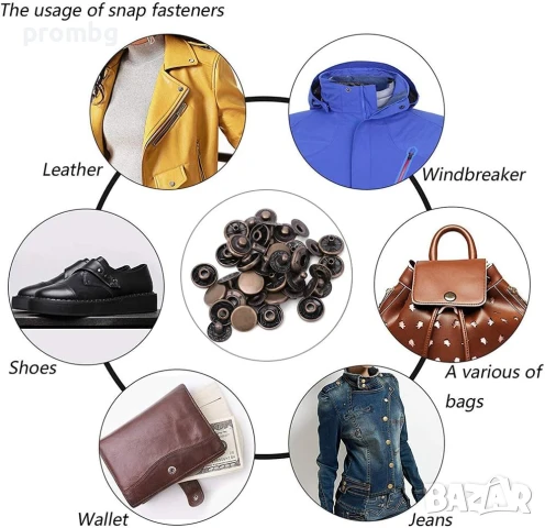 тик так копчета 40 бр, 4 размера 10-12-15-17 мм, инструменти за монтаж, снимка 2 - Други инструменти - 27984017