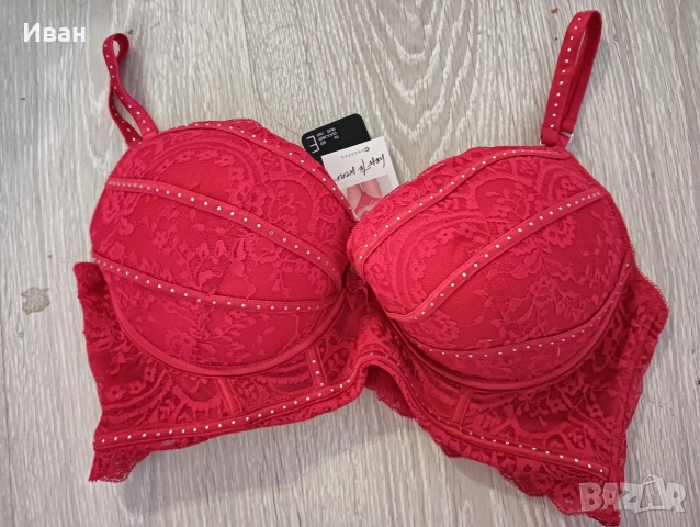 Нов сутиен с камъчета 85/ E или D