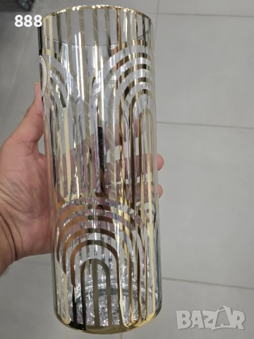 стъклена ваза, снимка 2 - Вази - 50994939