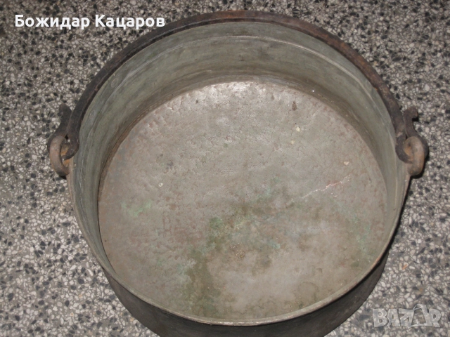 Стар голям котел, бакър. Цена 57 €. Пращам по Еконт., снимка 2 - Антикварни и старинни предмети - 52942502