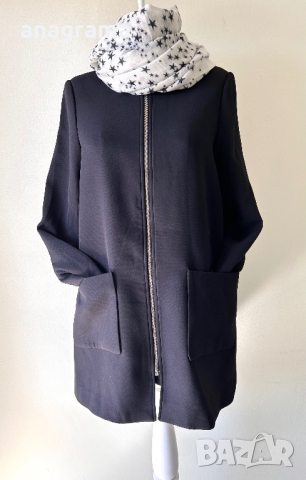 Нов черен тренчкот/пролетно палто и прекрасен шал Becksondergaard , снимка 7 - Палта, манта - 45069517