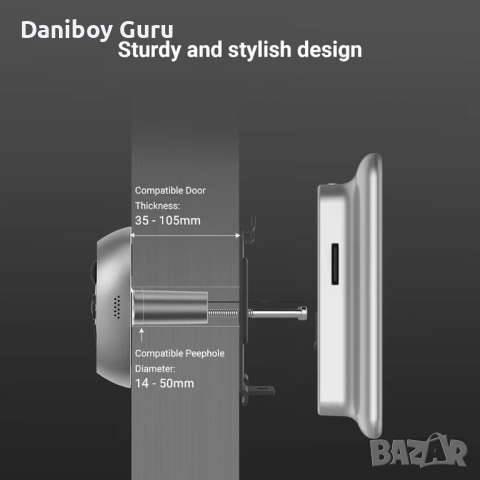 Wi Fi Смарт видео звънец Ezviz CP4, Двупосочно видео, Full HD,  шпионка. App, снимка 7 - Други - 52491033