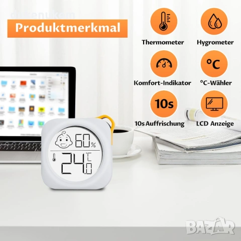 Комплект 2 бр. Мини дигитален термометър-хигрометър, снимка 3 - Други стоки за дома - 53120871