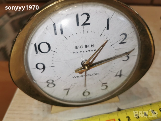 BIG BEN REPEATER WESTCLOX SCOTLAND 2203260950LCHERY1, снимка 7 - Антикварни и старинни предмети - 53931979