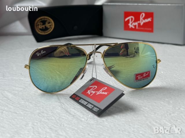 Ray-Ban RB3025 мъжки дамски слънчеви очила унисекс зелени огледални, снимка 2 - Слънчеви и диоптрични очила - 45430334