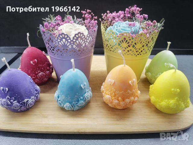 Ароматни великденски свещи яйца , снимка 7 - Декорация за дома - 45379859