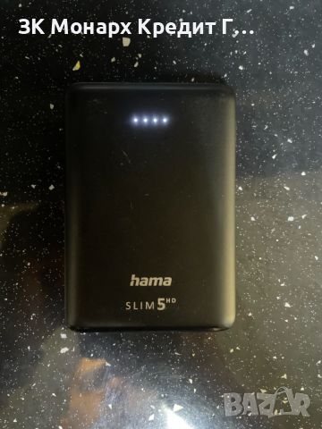 преносима батерия - Hama Slim 5HD 5000 mAh, снимка 1 - Външни батерии - 46463496