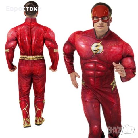 Мъжки костюм DC Comics The Flash + маска. XL, снимка 2 - Костюми - 45438618