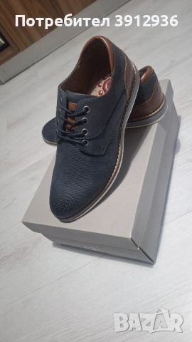 Кожени обувки мъжски с връзки.Ново.