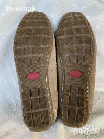 Мъжки мокасини Titto Bluni, естествен велур, размер 43, много леки, италиански, бежови, чисто нови, снимка 11 - Мокасини - 53849061