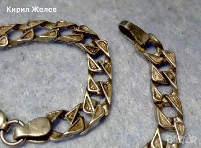 СТИЛНА ВИНТИДЖ АРТ МОДЕЛ СРЕБЪРНА ГРИВНА СРЕБРО 925 МАЙСТОРСКА БИЖУТЕРСКА ИЗРАБОТКА 47473, снимка 4 - Гривни - 49682476