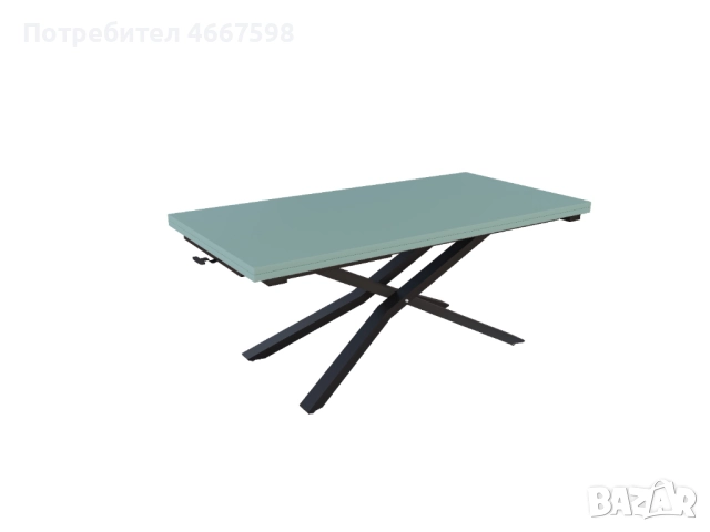 Разтегателна маса Соренто – МДФ плот, метална основа, 120/120 см, снимка 2 - Маси - 52640342