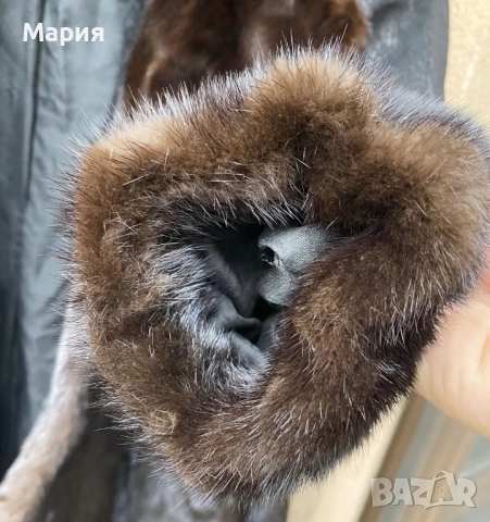 Дамско палто от норка (Nerz), кафяво, без забележки, снимка 8 - Палта, манта - 52506367