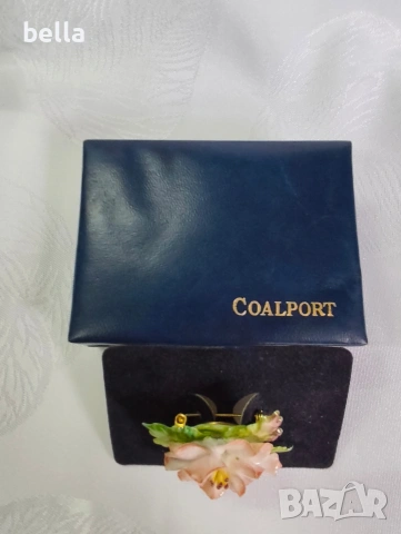 Винтидж порцеланова брошка COALPORT (1960-те), снимка 8 - Антикварни и старинни предмети - 53654049