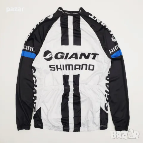 Shimano Giant Jersey Вело Горнище Блуза с Цип S-M, снимка 2 - Спортни дрехи, екипи - 47242373