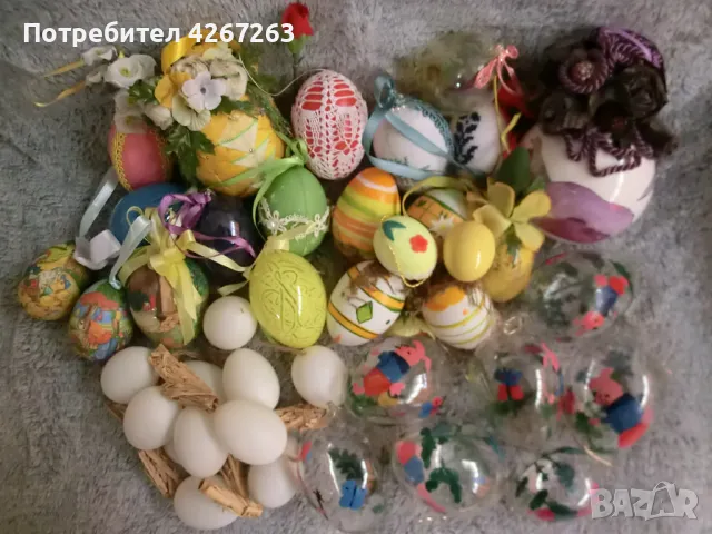 Голям лот декоративни яйца, цената е за целия лот, снимка 5 - Декорация за дома - 49782048