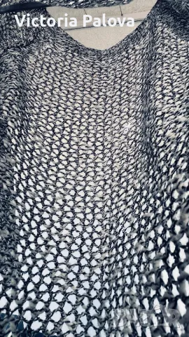 Красива модерна  мрежеста блуза Италия, снимка 9 - Блузи с дълъг ръкав и пуловери - 50152310