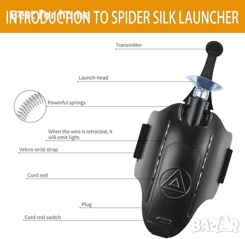 Spider Hero ръкавица изстрелваща паяжина , снимка 5 - Други - 51052753