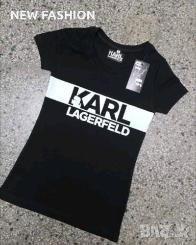 Дамски Памучни Тениски KARL LAGERFELD , снимка 7 - Тениски - 46761829