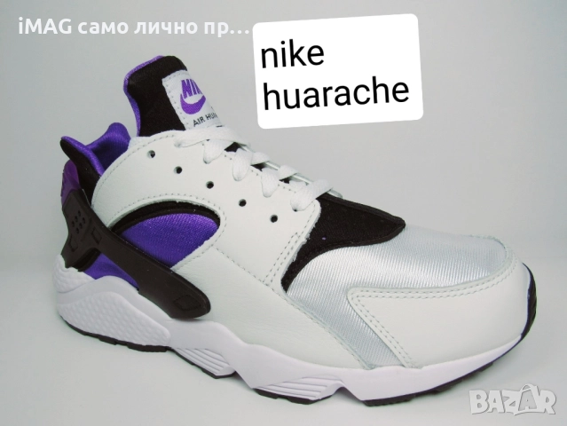 Дамски маратонки Nike Huarache 37.5 размер, снимка 3 - Маратонки - 52038757