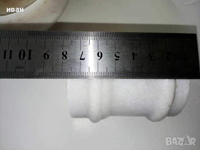 Комплект стари мраморна ваза + пепелник, снимка 5 - Антикварни и старинни предмети - 52921156