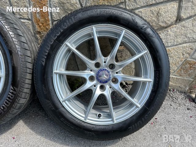 Джанти Мерцедес W 204 C-classe 16” 5/112 с летни гуми Bridgestone 2020г , снимка 8 - Гуми и джанти - 46614534