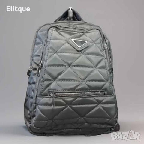 Стилна дамска раница с 3 прегради с цип, снимка 2 - Раници - 52861231