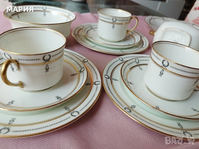 Aynsley 1905г костен сервиз 