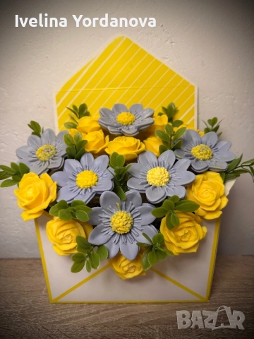 Аранжировка от сапунени цветя