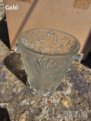 Винтидж кристална кофа за лед , снимка 2 - Антикварни и старинни предмети - 53900502