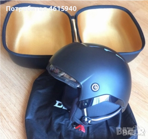 Продавам нова скисноуборд каска с визьор Dénériaz PILOT Noir размер L 475лв, снимка 2 - Зимни спортове - 52088342