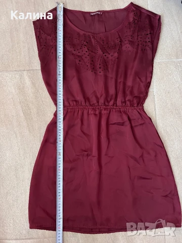 ЧИСТО НОВА Вишнева / тъмно червена рокля, снимка 2 - Рокли - 50592962
