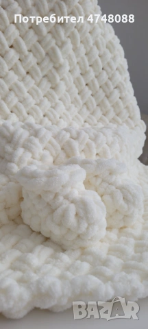 Плетено одеяло. Комплект ., снимка 2 - Комплекти за бебе - 53615685