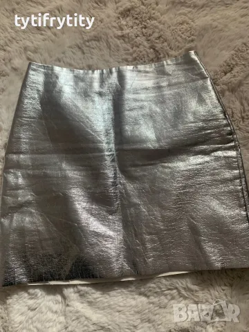 H&M сребърна пола S