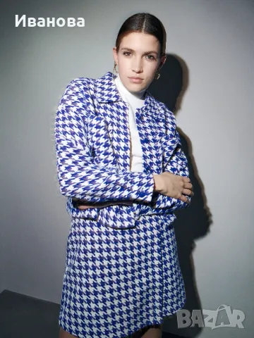 Поличка карирана. Каре фуксия и син цвят, снимка 5 - Поли - 50433841