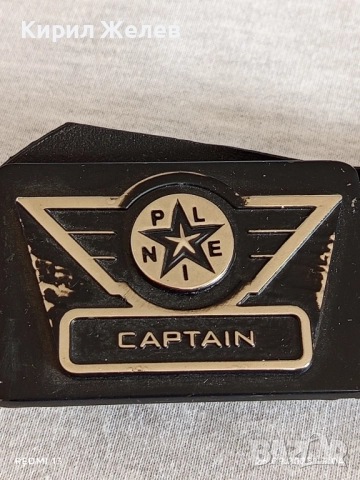 Кожен колан с катарама CAPTAIN красив стилен дизайн 29435, снимка 2 - Колани - 51845863