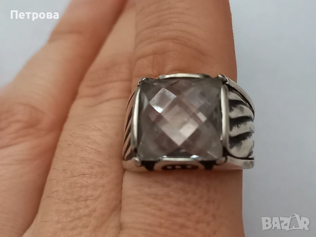 Четири броя мъжки сребърни пръстена, снимка 6 - Пръстени - 53887904